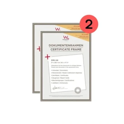 Bild av walther design tavelram stål 21 x 29,7 cm (DIN A4) med konstglas dubbelpack, New Lifestyle plastram KVX130DD