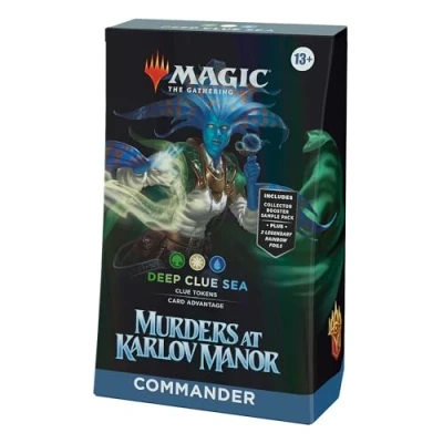 Bild av Deck Commander Magic: The Gathering Mord på Karlov herrgård indexfiske (100 kortdäck, 2 kort samlare booster + tillbehör) (engelsk version)