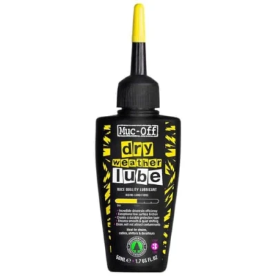 Bild av Muc Off Dry Chain Lube Torr kedjeolja cykel, 50 ml Biologiskt nedbrytbart smörjfett kedjefett, kedjespraycykel, för alla typer av cyklar Formel torra väderförhållanden