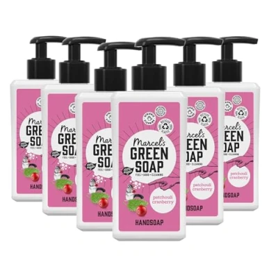 Bild av Marcel&#039;s Green Soap Handtvål patchouli &amp; tranbär flytande tvåldispenser 100% miljövänlig vegansk 97% biologiskt nedbrytbar 250 ml