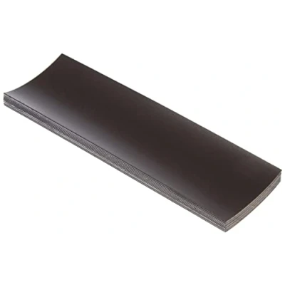 Bild av Magnet Expert FML12040GW 10 flexibla magnetiska etiketter med glänsande torr yta, förpackning 10, metall, vit/silver, 120 x 40 0,76 mm