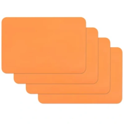 Bild av Vénilia orange tryckta bordstabletter, bordsunderlägg, matbord matsäker, 4 st, 30 x 45 cm