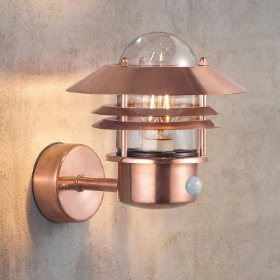 Bild av Nordlux Vägglampa BLOKHUS sensor koppar