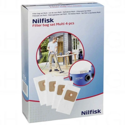Bild av Nilfisk 107402336 dammsugarpåse 4 pack dammsugarpåsar multi