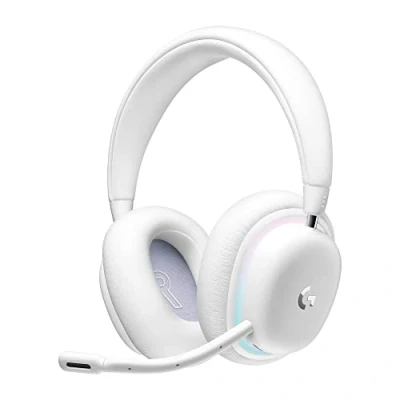 Bild av Logitech G G735 Trådlöst Headset för Spel, Anpassningsbar LIGHTSYNC RCB Belysning, LJUSHASTIGHET, Bluetooth, Avtagbar Mikrofon, Kompatibel med PC &amp; Mac Vit