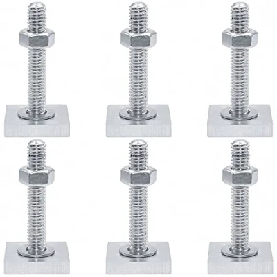 Bild av Nuyoah T spåradapter, takbox, spårstenar, set, spår M6 x 35 mm, spårstenar för relinghållare, kompatibel med Thule muttrar, brickor, 6 st (6)