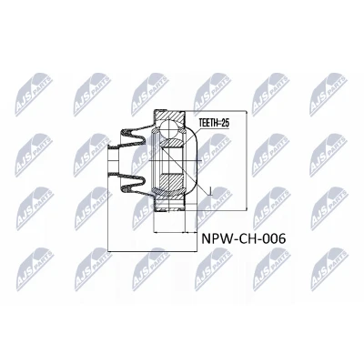 Bild av NTY NPW CH 006 Flector De Transmission côté roue JEEP: Grand Cherokee 2, III, I