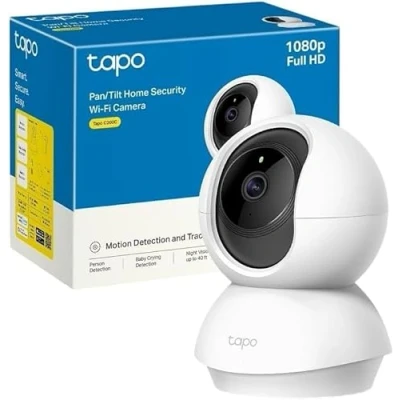 Bild av Tapo TP Link inomhus wifi övervakningskamera 360 1080p C200C, nattsyn, aviseringar i realtid, persondetektering, rörelsespårning, fjärrkontroll, Alexa kompatibel