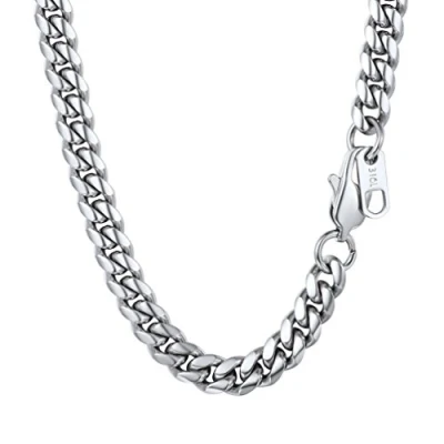 Bild av PROSTEEL Herr tjock kedja, 6/10/14 mm Miami Kubanskt halsband, 46/51/55/61/66/71/76 cm, 316L rostfritt stål/18K guldpläterad/svart (skicka presentask) e stål, colore: 01: 6 cod. PSN2906G 20