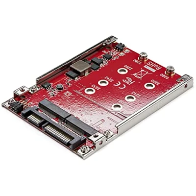 Bild av StarTech.com M.2 till SATA adapter dubbla spår för 2,5 tums enhetsfack RAID SSD (S322M225R)