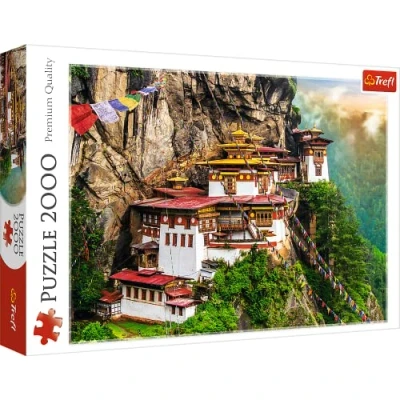 Bild av Trefl Pussel Tiger&#039;s Nest Bhutan, 2000 Bitar, Högsta Kvalitet, För Vuxna Och Barn Från 12 År