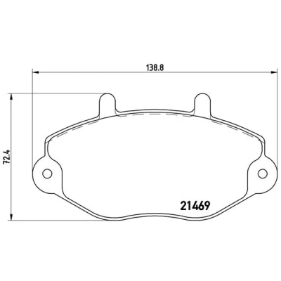 Bild av BREMBO P 24 033 Jeu de plaquettes frein contact signal d&#039;usure exclu sans accessoires FORD: Transit Mk4 Minibus