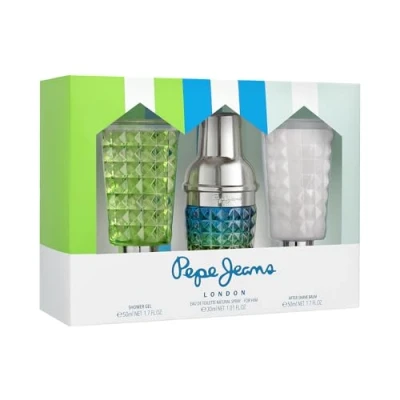 Bild av Pepe Jeans Cocktail Edition For Him Parfympaket för män 3 delar Eau de Toilette 30 ml, aftershave 50 ml och duschgel doftset citrus, träig kryddig parfym