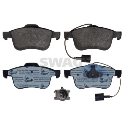 Bild av SWAG 72 11 6104 Jeu de plaquettes frein Essieu avant contact signal d&#039;usure inclus avec clip piston FIAT: Doblo II Van / Break, I Cargo