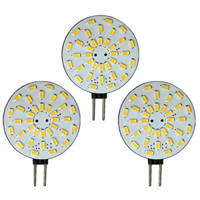 Bild av 3 st. G4 LED dimbar med 2 watt (36 x SMD) 12 V AC/DC 120 grader (rund) glödlampor lampsockel spotlight halogenuppsättning lampa dimmer