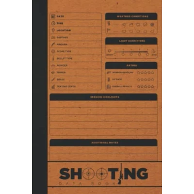 Bild av Shooting Data Book: Hardcover &amp; Hardback Log Book With Target Diagrams Notebook Record Long Range Logbook Marksman Gifts