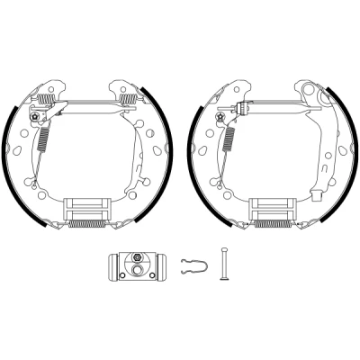 Bild av TEXTAR Shoe Kit Pro 84075000 de freins, freins à tambours avec cylindre roue, élément d&#039;ajustage TOYOTA: Yaris II 3/5 portes