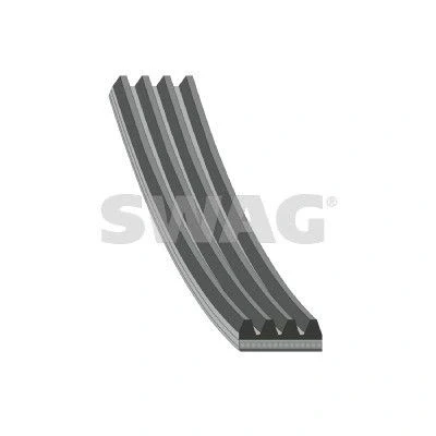 Bild av SWAG 70 94 0717 Courroie Poly V 903 4 EPDM (éthylène propylène diène caoutchouc) élastique Outillage spécialisé nécessaire pour le montage