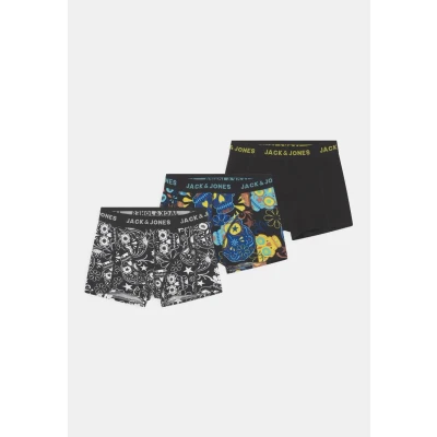 Bild av Jack &amp; Jones Junior Jacsugar Skull 3 PACK Underkläder för barn, Storlek: 152, Black/blazing yellow