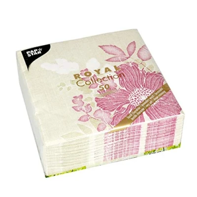 Bild av Papstar, 50 servetter &quot;Royal Collection&quot; 1/4 fot 40 cm x fuchsia &quot;Annabel&quot;, 85015
