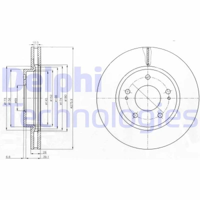 Bild av Bromsskiva DELPHI BG4147