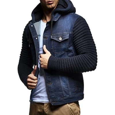 Bild av Leif Nelson Herrjacka i denim LN 5240, BLÅ, M