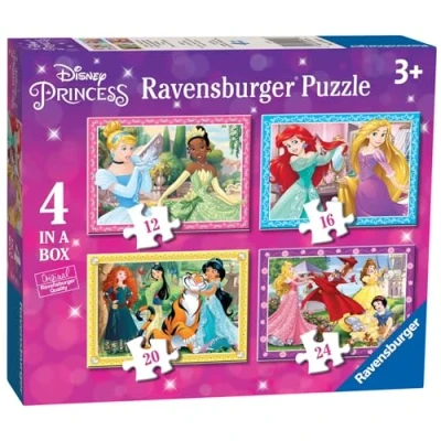 Bild av Ravensburger Disney Princess 4 in Box (12, 16, 20, 24 Piece) Jigsaw Puzzles For Kids Age 3 Years and Up