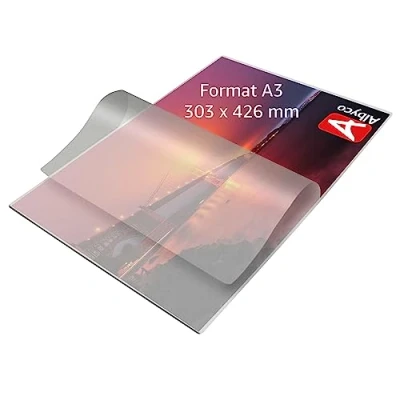 Bild av Albyco A3 lamineringshylsa, lamineringsark glans per paket med 100 stycken tjocklek 2 x 125 (250) mikron (A3)