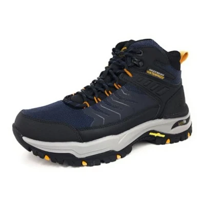 Bild av Skechers Herr 204634 Nvbk Sneaker, Marinblå svart lädernät, 43 EU