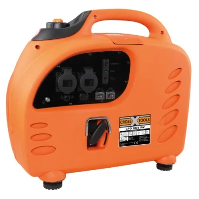 Bild av Cross Tools invertergenerator CPG 2000 INV (2 000 W kontinuerlig effekt, max. effekt 2,4 kW / 3,25 hk, 7 liters tank, säkerhetsanordning för låg oljenivå, 4 takts encylindrig motor, inverterteknik)