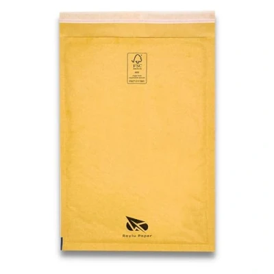 Bild av Raylu Paper® Förpackning med 10 st kraftbubbelvadderade kuvert självhäftande förslutning, kraftpaket vadderade brun (150 x 215 mm)