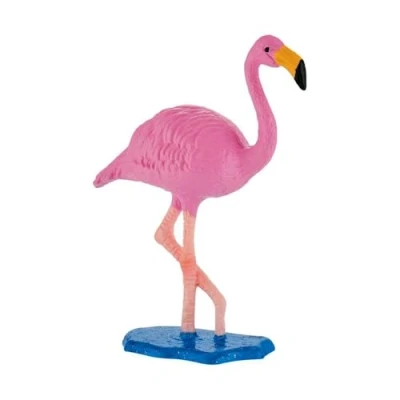 Bild av Bullyland 63716 Spelfigur Flamingo rosa, ca 7,7 cm djurfigur, detaljrik, PVC fri, perfekt som en liten gåva för barn från 3 år