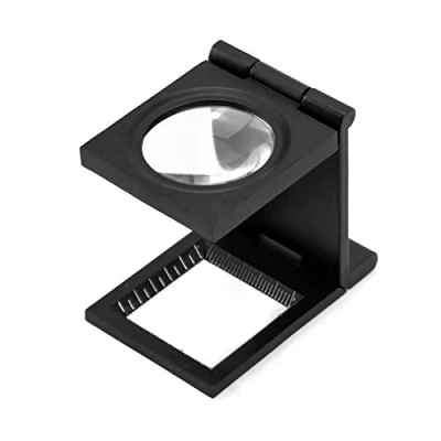 Bild av QWORK® Fällbart luppförstoringsglas, 10 x förstoringsglas med skala, för seniorer som läser, lödning, inspektion, smycken, utforska, 1 st