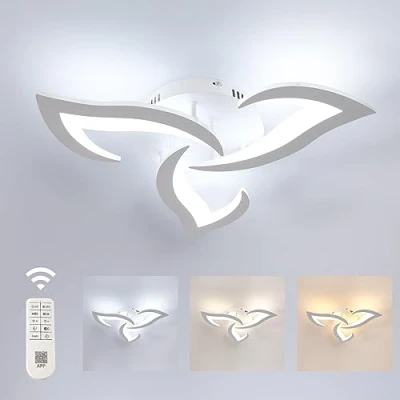 Bild av Comely Plafoniera LED Dimmerabile, Lampada da Soffitto Moderna in Acrilico 35W 3937LM, 3000K 6500K, Apparecchio di Illuminazione a con Telecomando per Soggiorno Camera Letto, 58cm