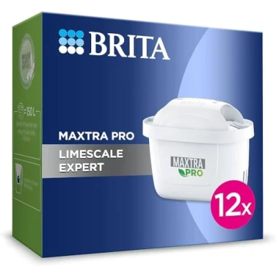 Bild av BRITA filterpatron MAXTRA PRO extra kalkskydd, 12 pack (årspaket), original ersättningsvattenfilterpatroner För alla kannor. Kalkreduktion och ultimat enhetsskydd. varma drycker