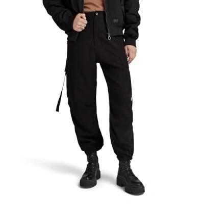 Bild av G STAR RAW Cargo Cropped Drawcord byxa, Svart (Dk Black D24389 d522 6484), 26W