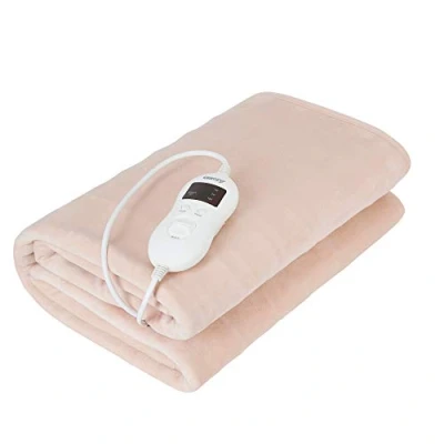 Bild av Camry CR 7423 Elektrisk enkelvärmeundersäng, sängvärmare 150 x 80 cm dubbelsäng, 8 temperaturnivåer, timer, säkerhetssystem, tvättbar, fleece, beige, 60 W