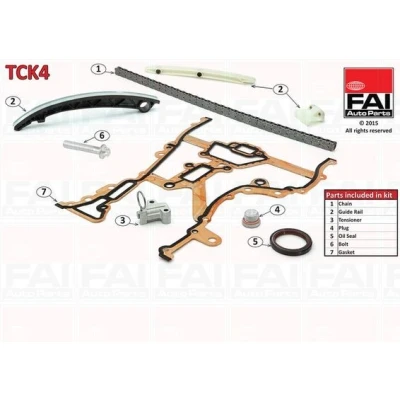 Bild av FAI AutoParts TCK4 Jeu de distribution à chaînes avec joints, sans roues dentées Simplex, Chaîne vélo OPEL: Corsa D 3/5 portes, C portes
