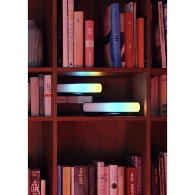 Bild av LEDVANCE SMART+ WIFI LED golvlampa, liten, svart, 2x 2.5W, 480lm, justerbart vitt och färgat ljus, dimbar, gör det själv musikrytmfunktion, lång livslängd, App styrbar, 2700 6500K