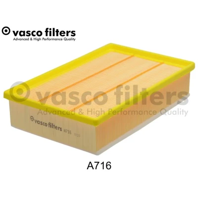 Bild av DAVID VASCO A716 Filtre à air 57 180 281 rectangulaire Cartouche filtrante avec préfiltre FORD: Transit Mk6 Van, Mk7 Van