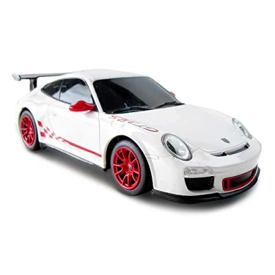 Bild av CMJ RC Cars Porsche GT3 RS officiellt licensierad fjärrkontroll billeksak 1:24 skala 2,4 GHz vit bil