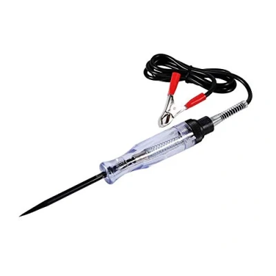 Bild av testlampa, testlampa 12 V, bil, volt elektrisk ledningskrets testbil 6 V 24 DC bil lastbil spänningskrets testare voltmet lång sond penna ljus 3 watt glödlampa