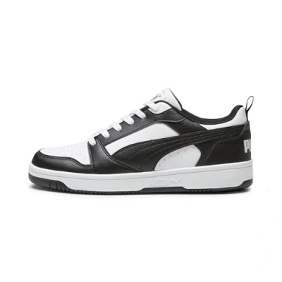 Bild av Puma Unisex Rebound V6 Low Sneaker, vit svart vit, 47 EU