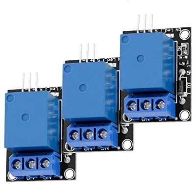 Bild av AZDelivery 3 x 1 Relä 5V KY 019 Modul Högnivåutlösare kompatibel med Arduino och Raspberry Pi inklusive en E Book!