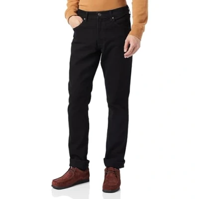 Bild av Wrangler Herren Authentic Regular_w10gm7107 Jeans, Schwarz (Black Rinse), 32W / 34L EU