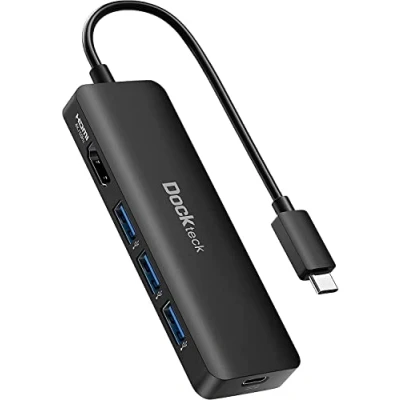 Bild av USB C Hub för MacBook Air M2, Dockteck 5 i 1 dockning, C, HDMI adapter 4k 60 hz, 3 3.0, 100 W PD Pro/Air M1/M2, iPad Pro, Steam Deck