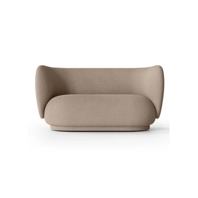Bild av Ferm Living Rico 2 seater Sofa Soffa för personer Bouclé Sand W148 x D84 H76.5 cm