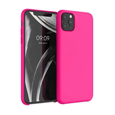 Bild av kwmobile Fodral kompatibelt med Apple iPhone 11 Pro Max mjukt skyddande TPU silikonfodral neonrosa