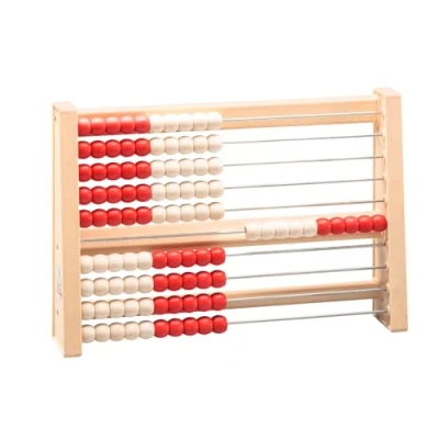 Bild av Wissner Active Learning 100 Student&#039;s Abacus, Re Wood Röd/Vit