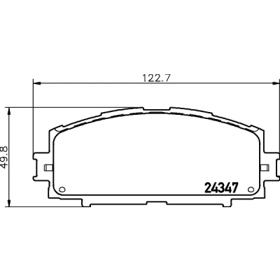 Bild av HELLA 8DB 355 012 361 Jeu de plaquettes frein non préparé pour indicateur d&#039;usure TOYOTA: Yaris III 3/5 portes